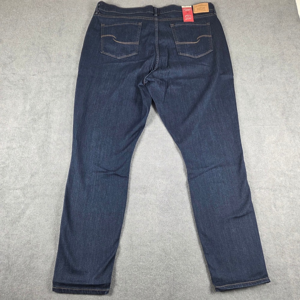 Levi Strauss Signature Mid Rise Skinny Jeans Womens 18M Dark Blue NWT 84540-0121 - Picture 2 of 14